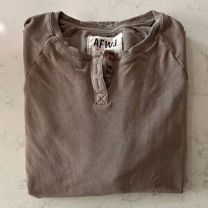 Alpha Forward (now Novel) Brown Henley Shirt
